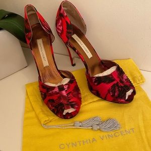 Cynthia Vincent Loreli Peep Toe D'Orsay Pump